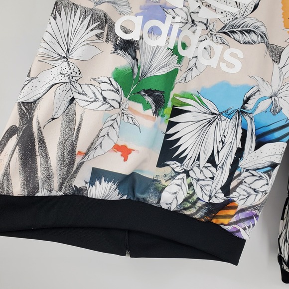 Adidas Originals x Farm Rio Multi Print Floral Hawaiian Bomber Track Jacket S - Picture 13 of 14